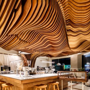酒店背景墙造型铝板异形幕墙波浪弧形铝单板吊顶天花装饰建材